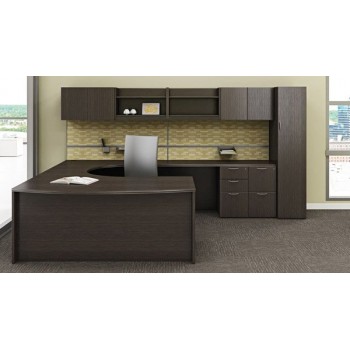 Pulse U-Shaped Desk with Wardrobe 