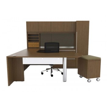 Verde U-Shaped Bullet Desk Private Office 